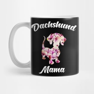 Dachshund Mama Flower Pattern Mug